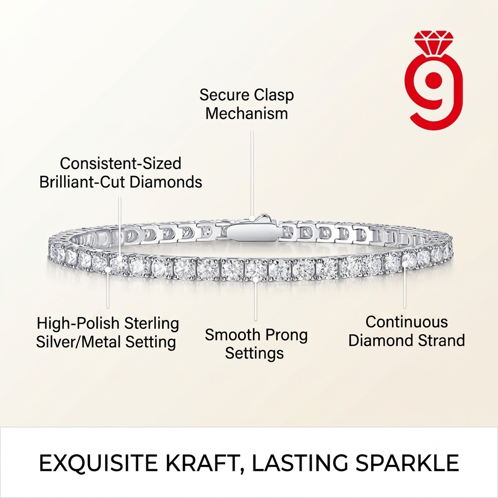 Generated benefit infographic labeling moissanite stones as diamonds; third-party logo recreated; KRAFT misspelling