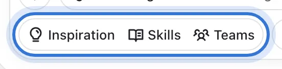 Inspiration, Skills and Teams under the input