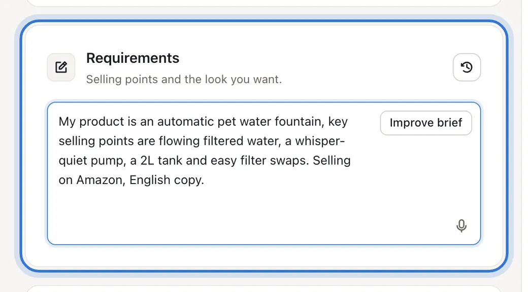 Requirements filled in
