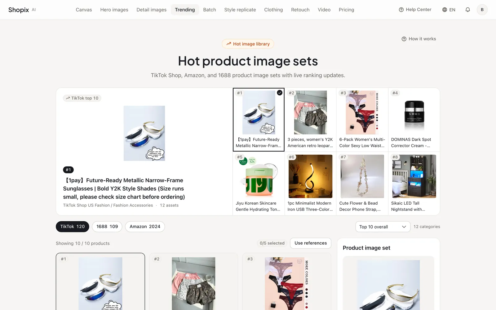 Trending image sets